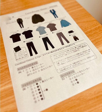 コーディネート表